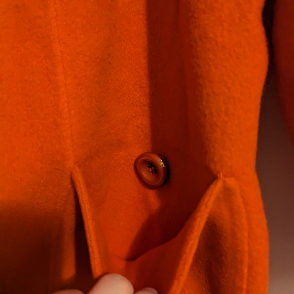 Women's Orange Coat - Picture 2 of 7